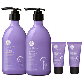 L LUSETA Biotin Shampoo and Conditioner Set full-size bottles