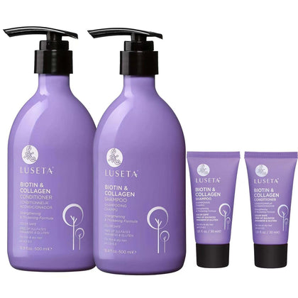 L LUSETA Biotin Shampoo and Conditioner Set full-size bottles
