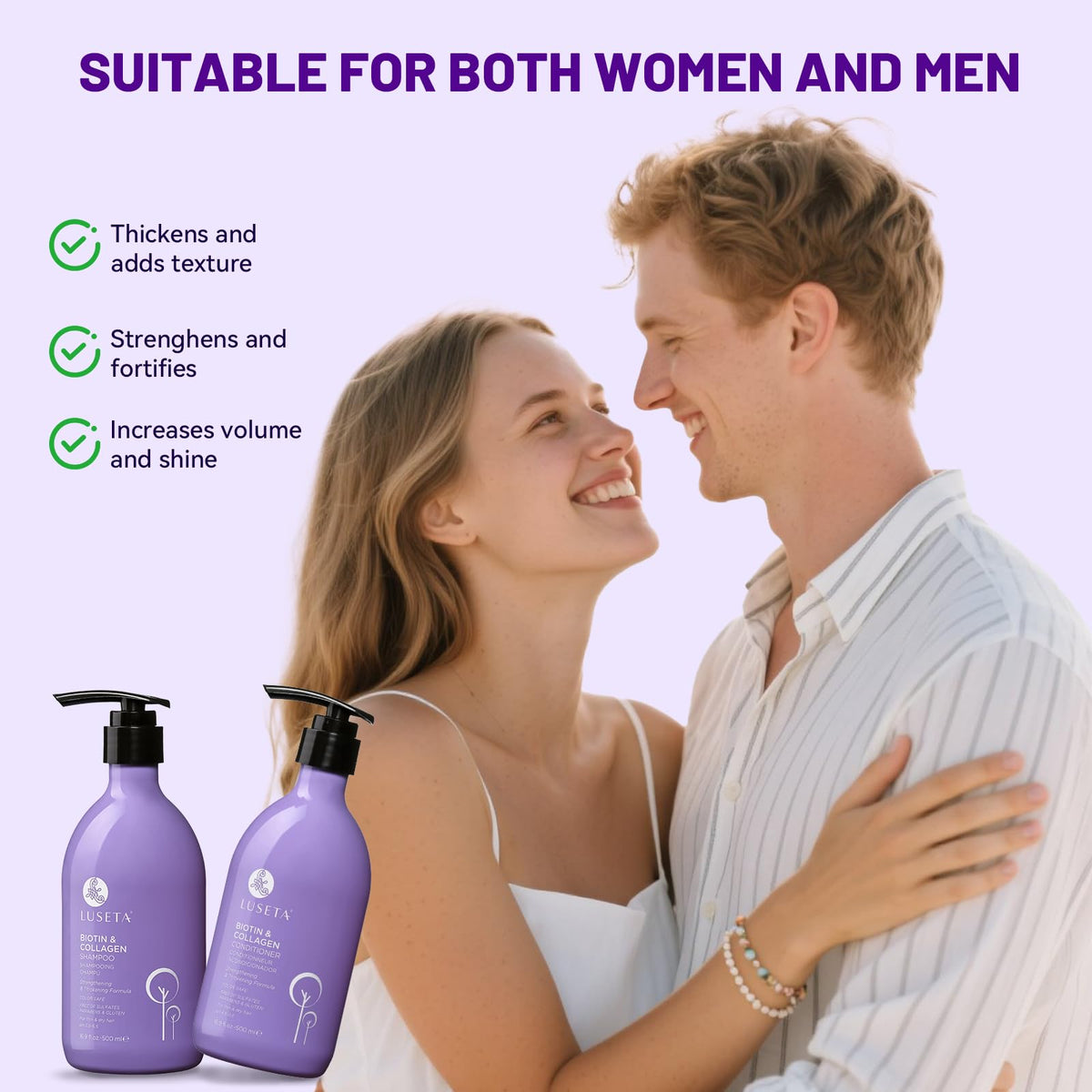 L LUSETA Biotin Shampoo texture close-up