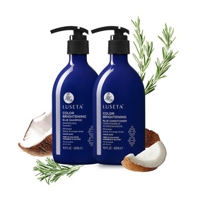 L LUSETA Blue Shampoo 16.9oz bottle front view