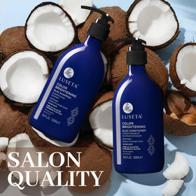 L LUSETA Blue Shampoo and Conditioner set packaging