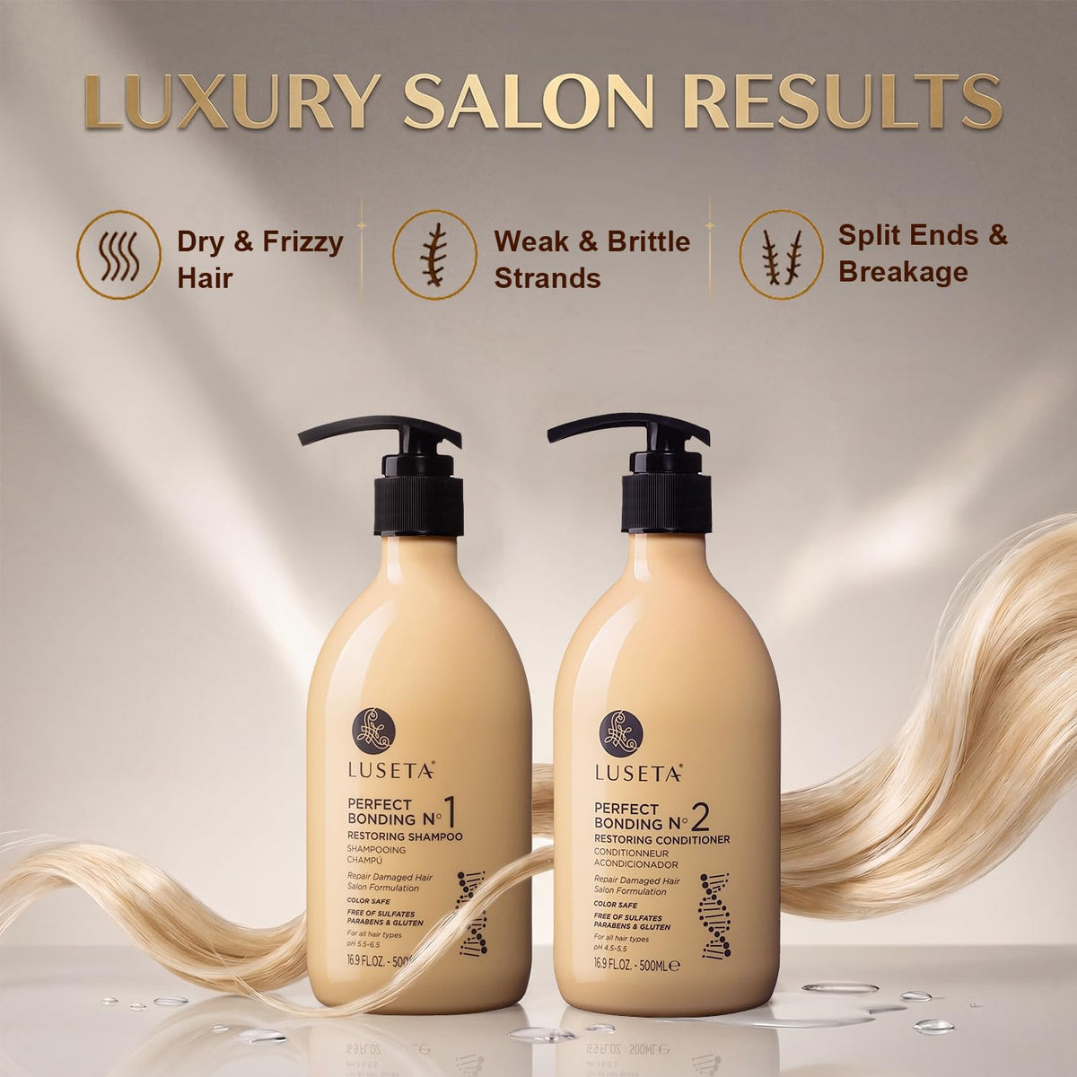L LUSETA Bond Repair Conditioner texture close-up