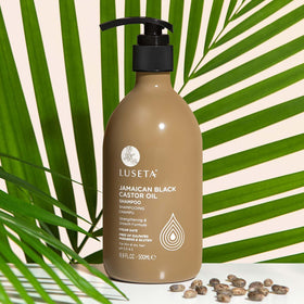 L LUSETA Castor Oil Shampoo lathering in hands