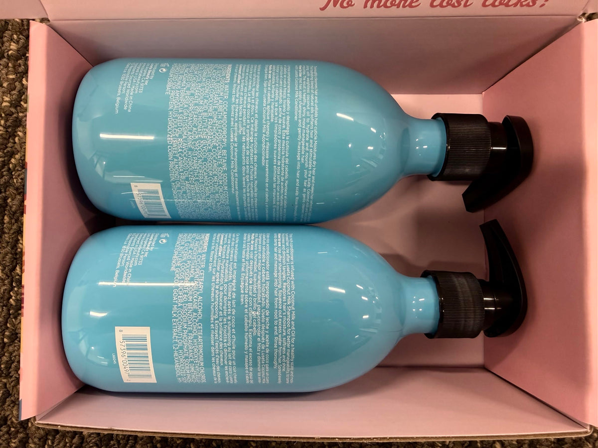 L LUSETA Coconut Oil Shampoo and Conditioner with natural oils