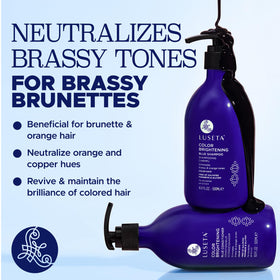 L LUSETA Color Brightening Blue Shampoo and Conditioner set side view