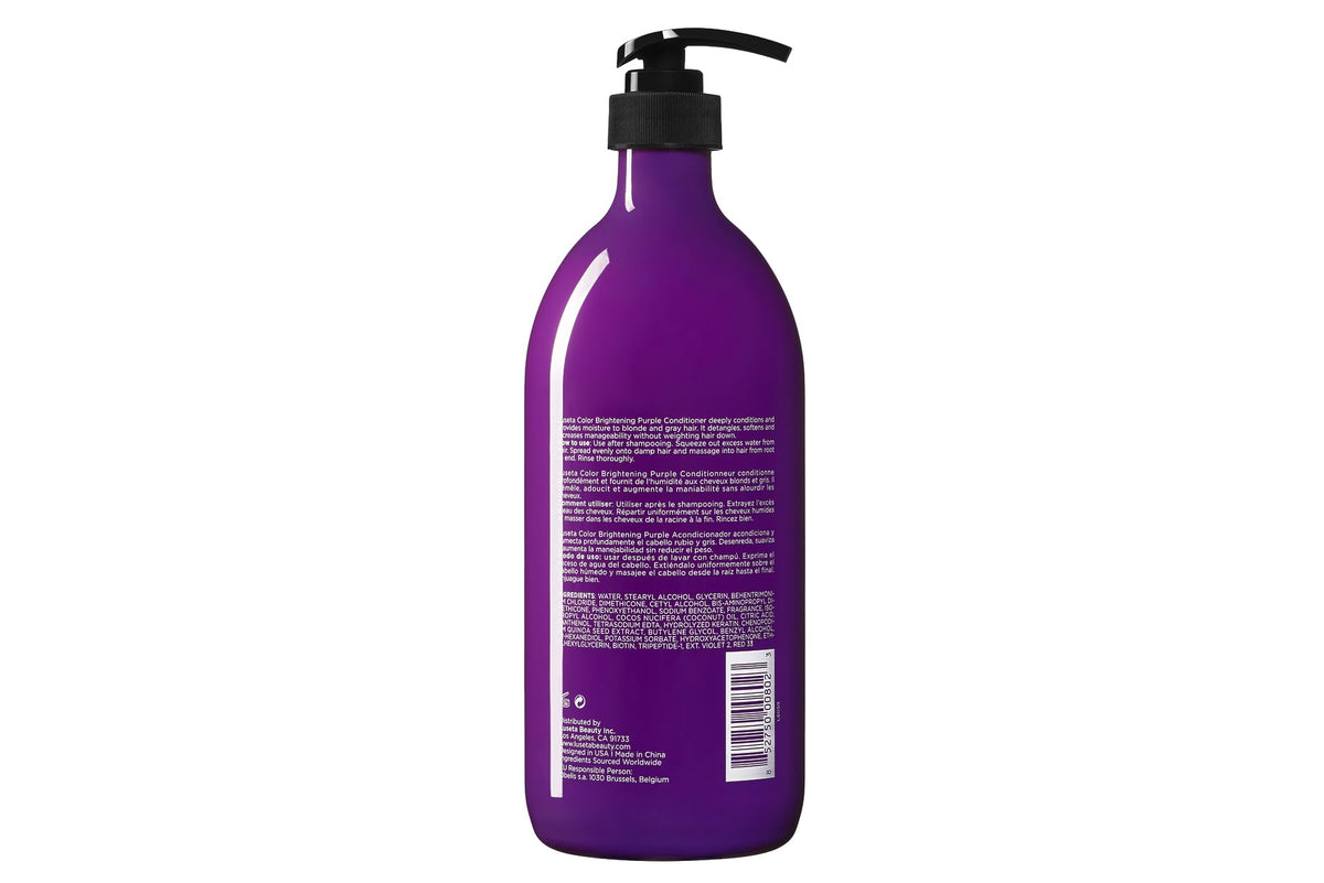 L LUSETA Color Brightening Shampoo and Conditioner set with coconut oil ingredients