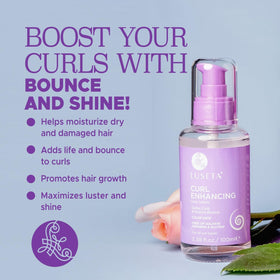 L LUSETA Curl support Hair Oil bottle with coconut oil ingredients