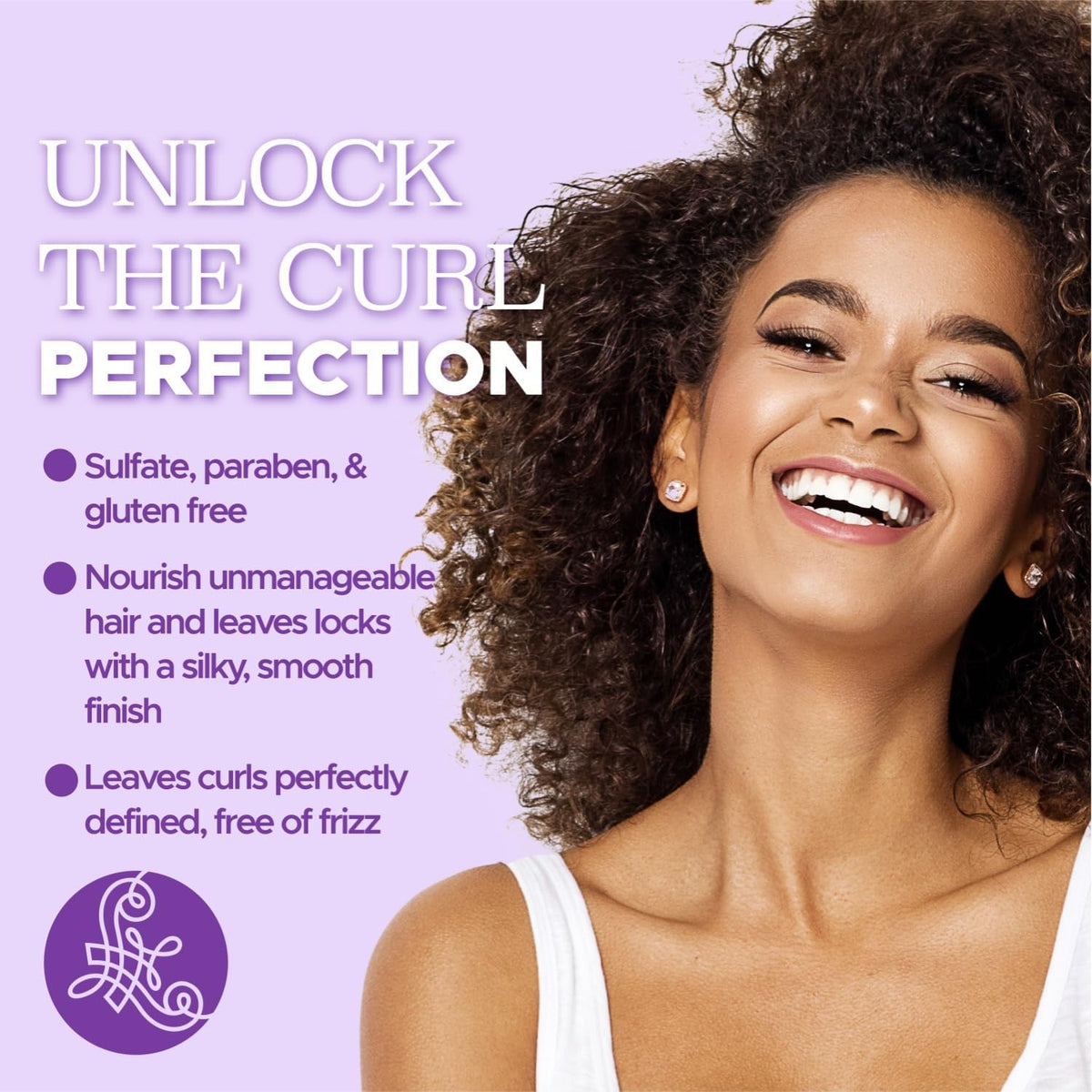 L LUSETA Curly Hair Conditioner bottle with marula oil ingredient