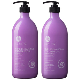 L LUSETA Curly Hair Shampoo and Conditioner Set front view