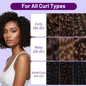 L LUSETA Curly Shampoo and Conditioner set side view