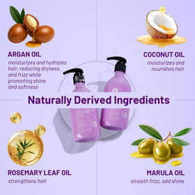 L LUSETA Curly Shampoo coconut oil ingredient close-up