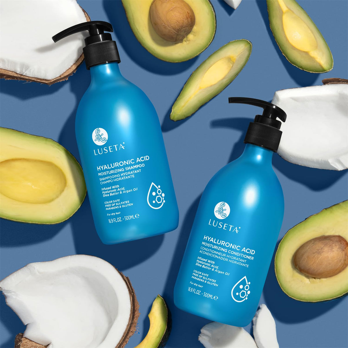 L LUSETA Deep Hydrating Shampoo and Conditioner Set packaging