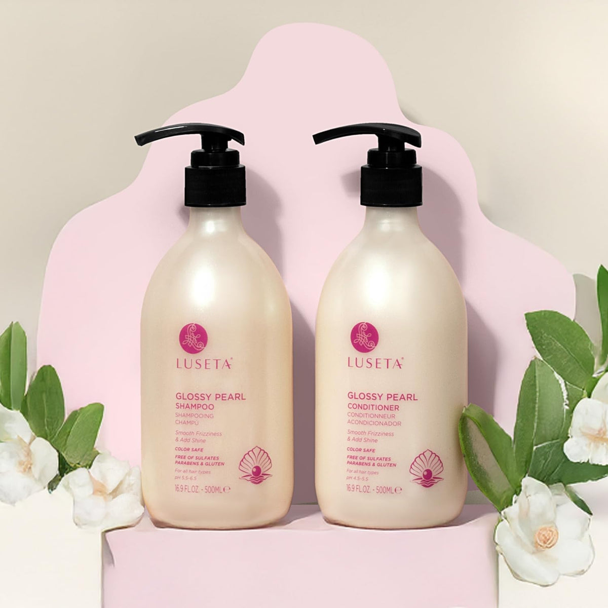 L LUSETA Glossy Pearl Conditioner 16.9oz front view