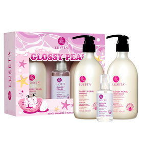 L LUSETA Glossy Pearl Hair Care Set packaging front view