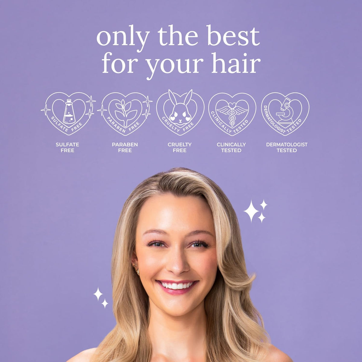 L LUSETA hair serum application on hair