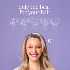 L LUSETA hair serum application on hair