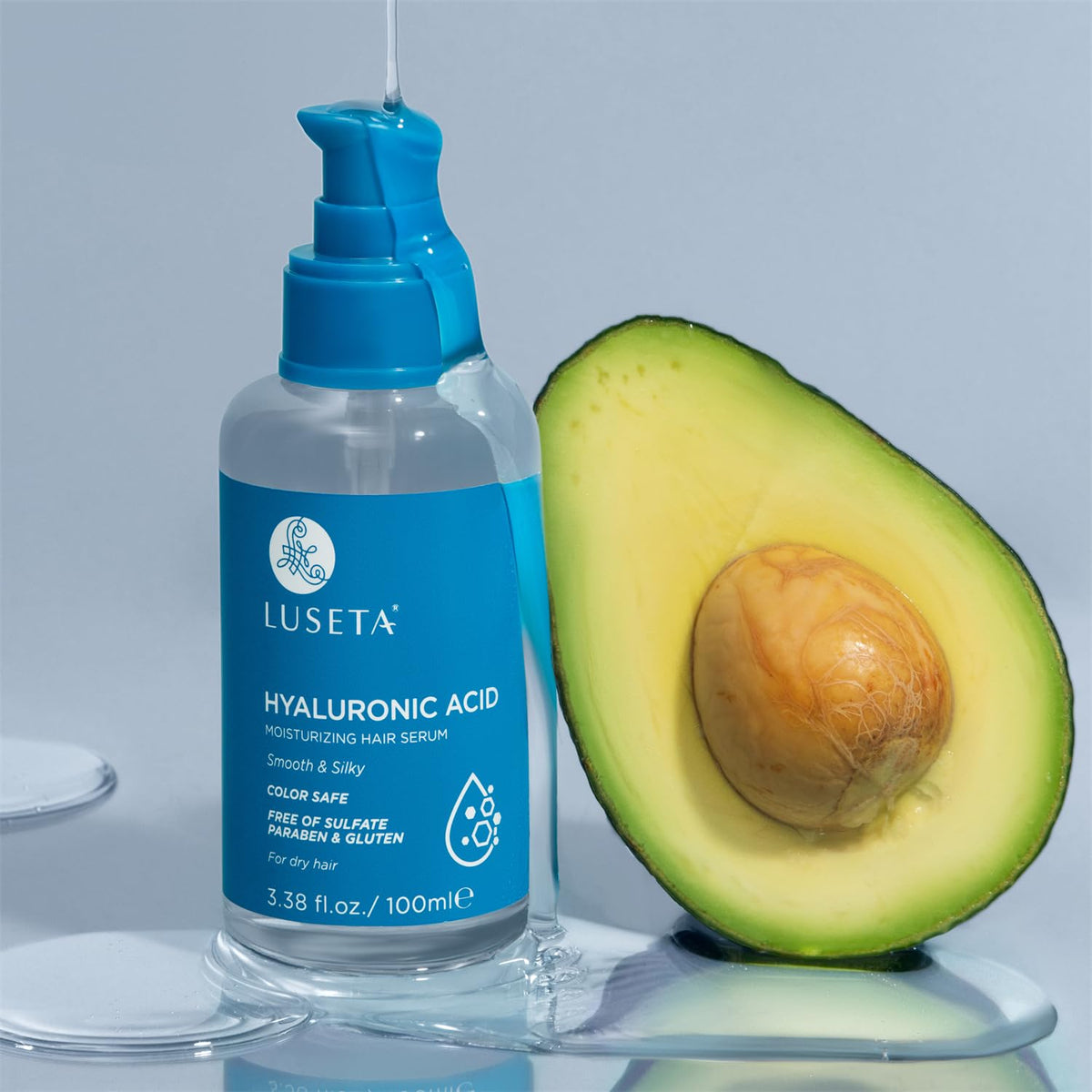 L LUSETA Hyaluronic Acid Hair Serum packaging details