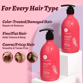 L LUSETA Keratin Conditioner close-up of texture