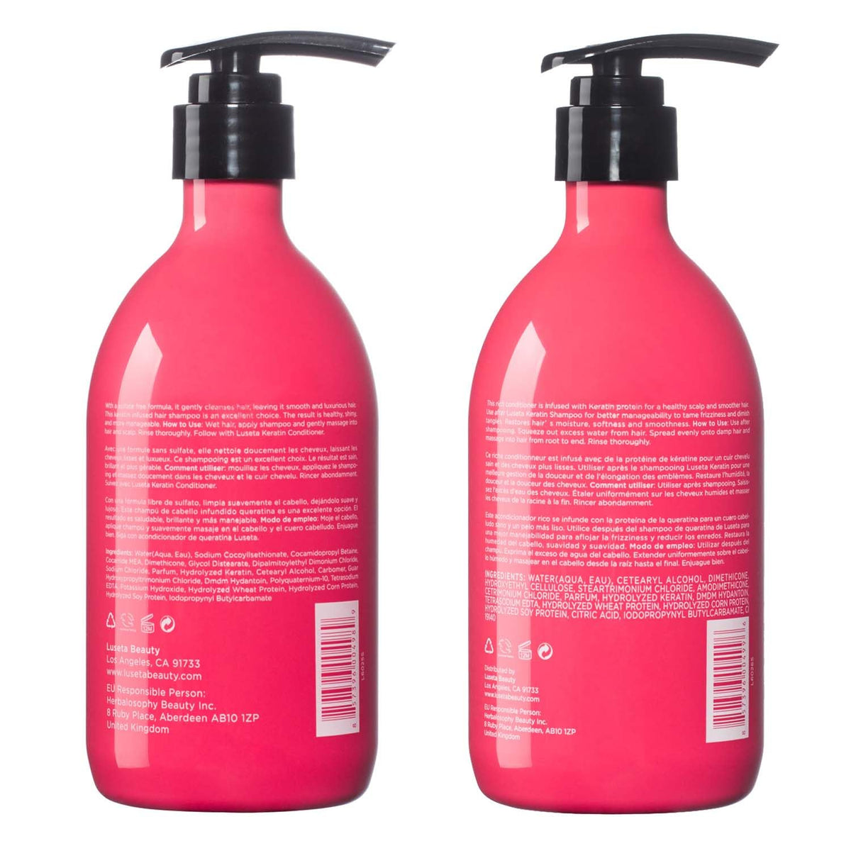 L LUSETA Keratin Conditioner texture on hand