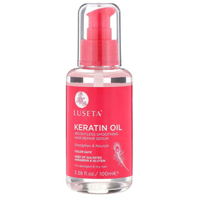 L LUSETA Keratin Hair Oil Serum 3.38 oz front view