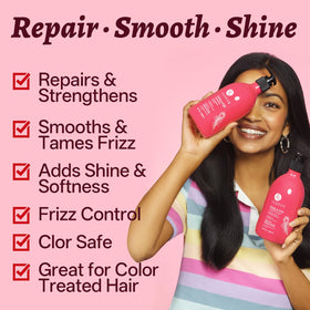 L LUSETA Keratin Shampoo and Conditioner bottles side view