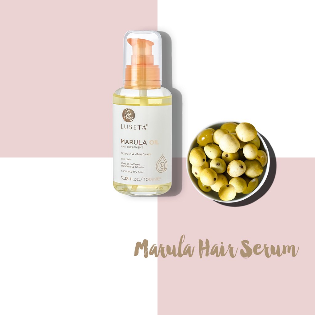 L LUSETA Marula Oil Hair Serum texture close-up