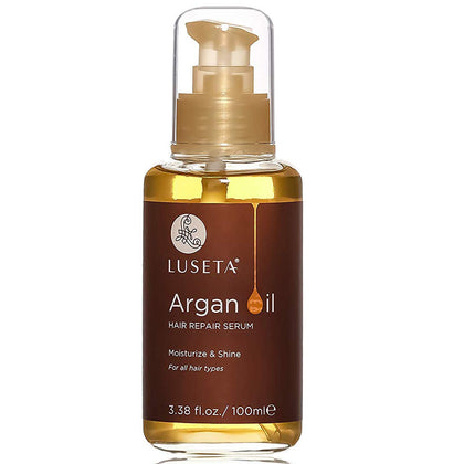 L LUSETA Pure Argan Oil Hair Serum front view 3.38 fl oz