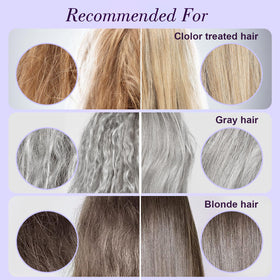 L LUSETA Purple Conditioner application on hair