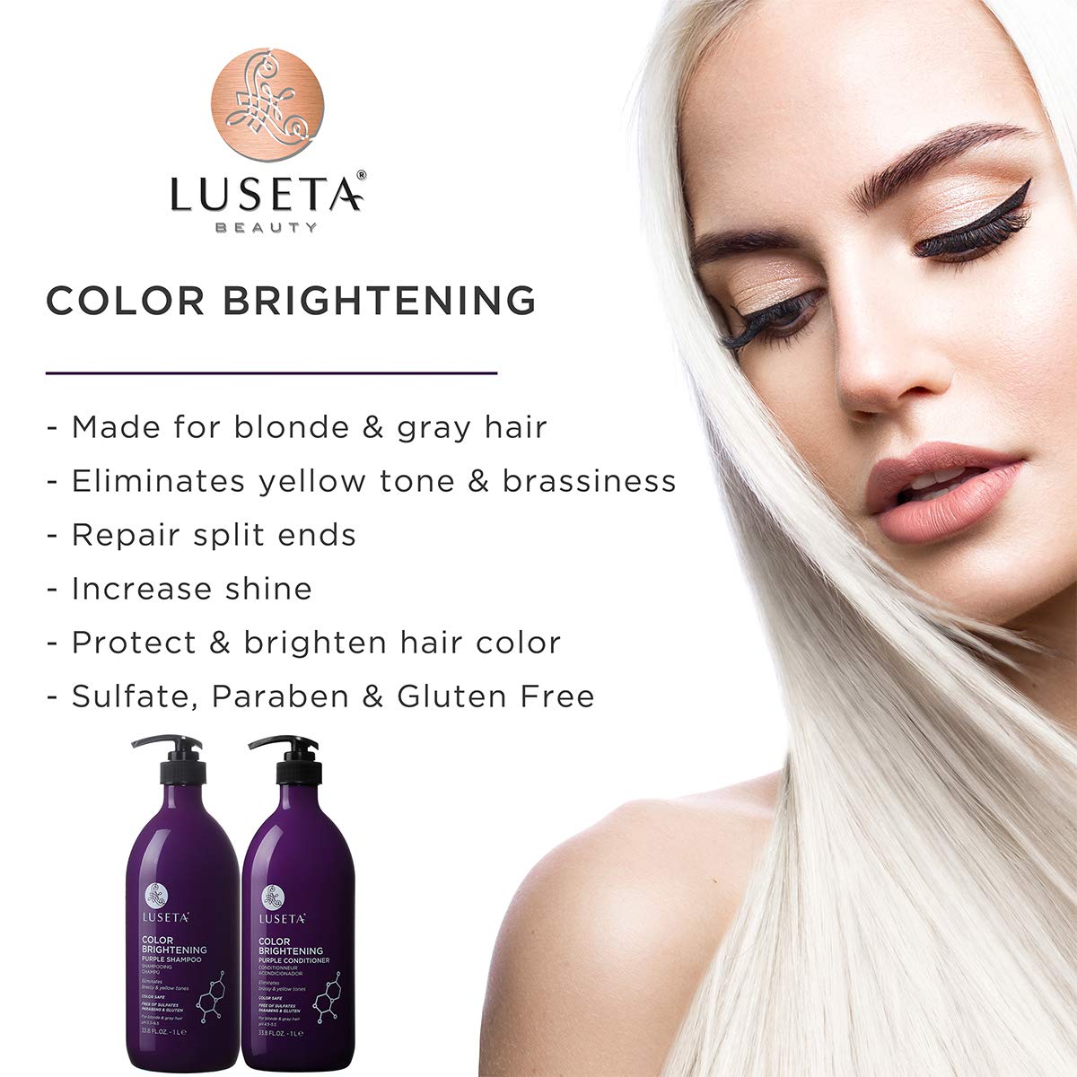 L LUSETA Purple Conditioner texture close-up