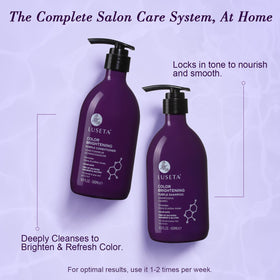 L LUSETA Purple Shampoo and Conditioner Set with accessories