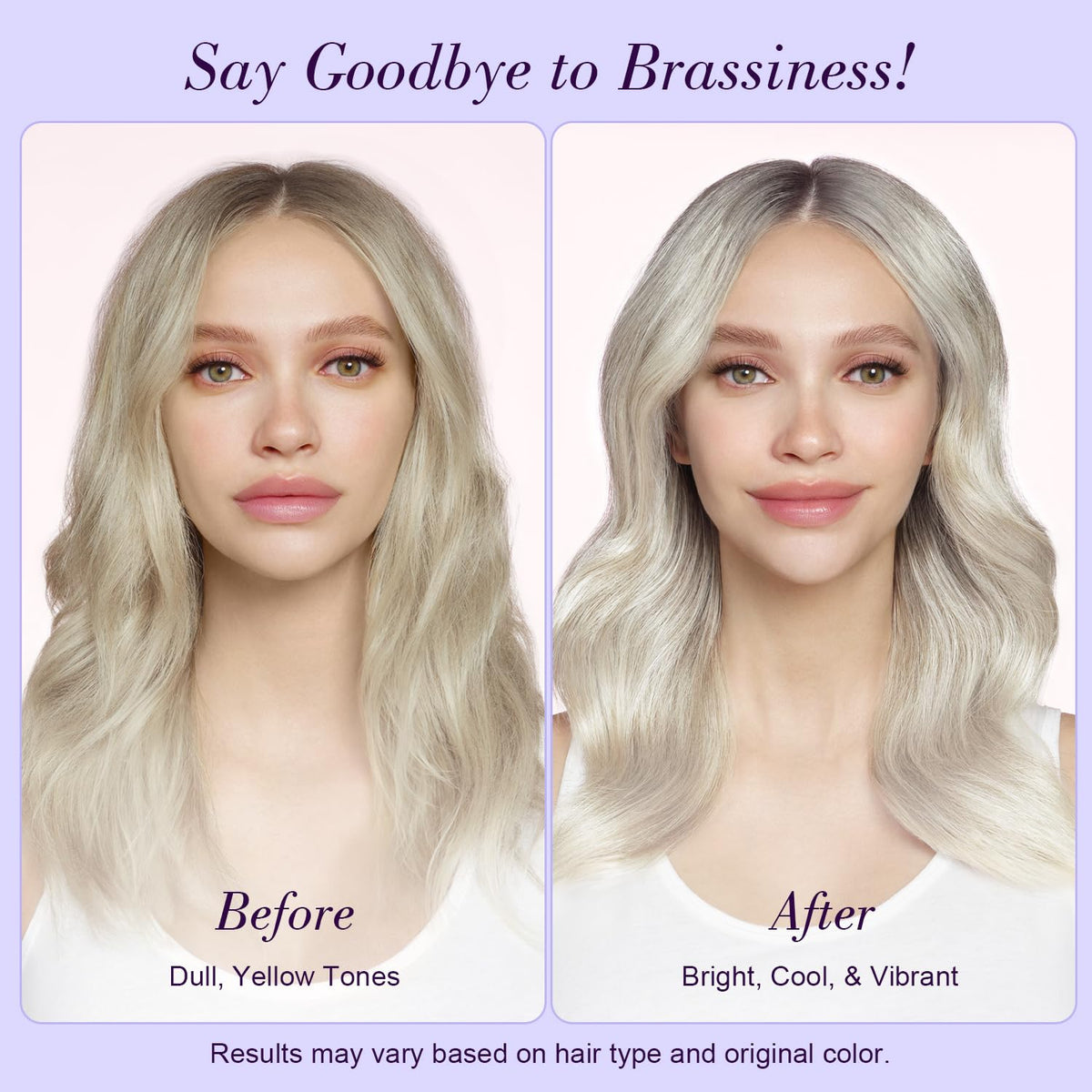 L LUSETA Purple Shampoo application on hair