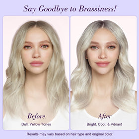 L LUSETA Purple Shampoo application on hair