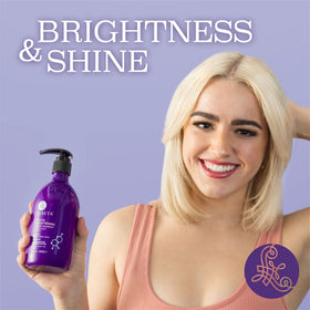 L LUSETA Purple Shampoo with fresh flowers