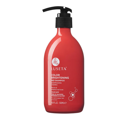 L LUSETA Red Hair Color Brightening Shampoo 16.9oz front view