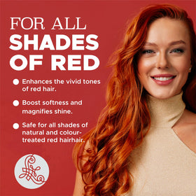 L LUSETA Red Hair Color Brightening Shampoo bottle with label