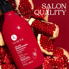 L LUSETA Red Hair Color Brightening Shampoo with Rosa Canina Fruit Oil
