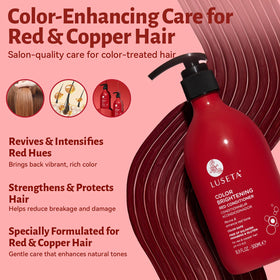 L LUSETA Red Hair Conditioner bottle side view