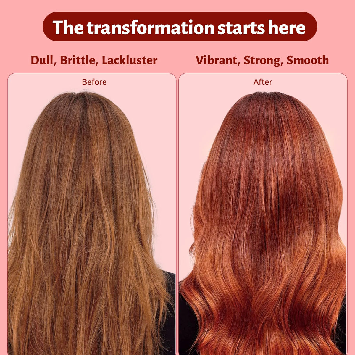 L LUSETA Red Hair Shampoo and Conditioner Set packaging