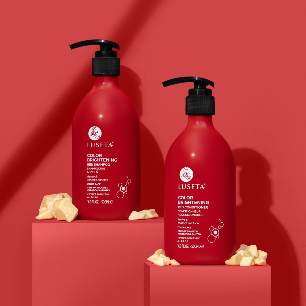 L LUSETA Red Hair Shampoo texture close-up