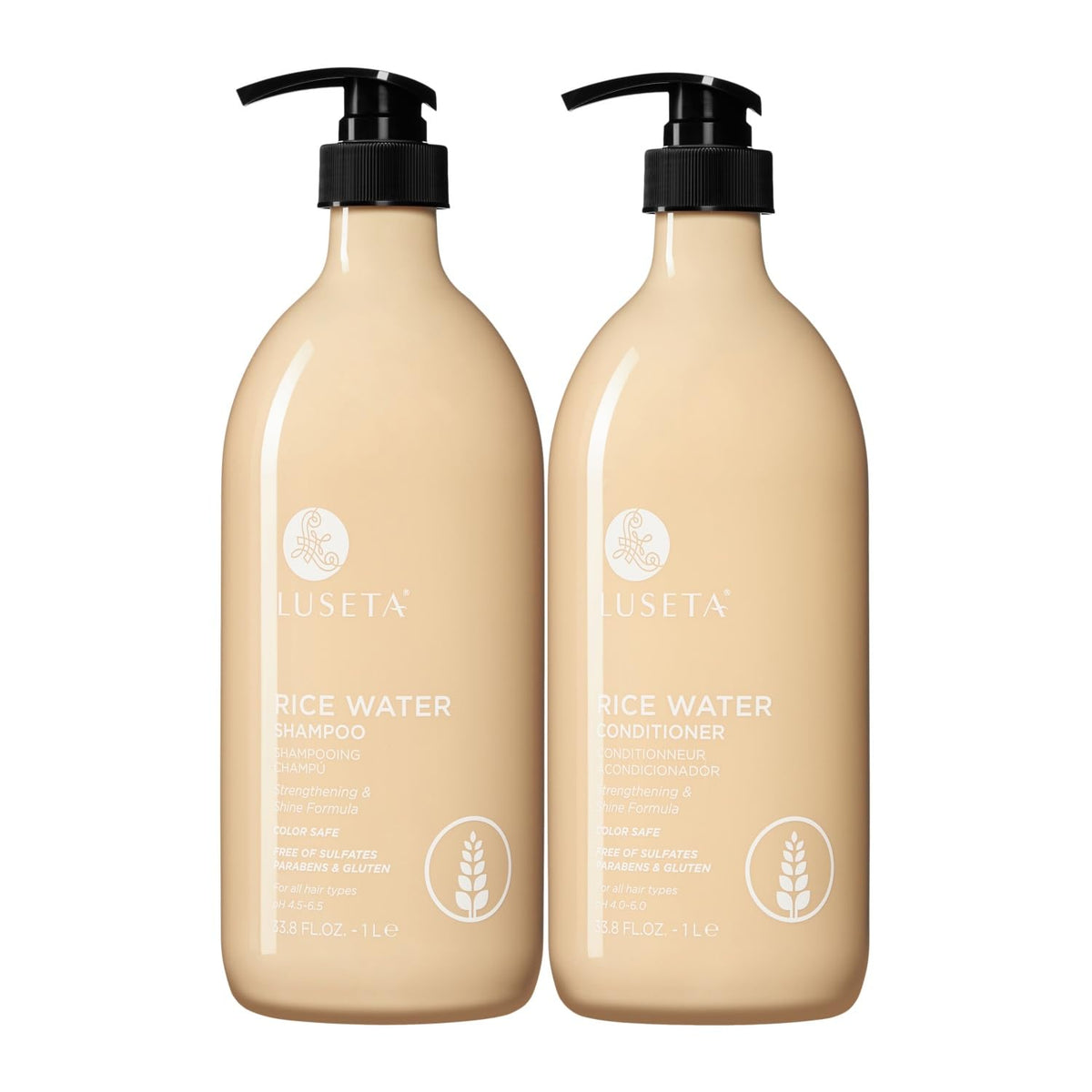 L LUSETA Rice Water Shampoo 33.8oz front view