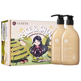 L LUSETA Rice Water Shampoo and Conditioner Set front view