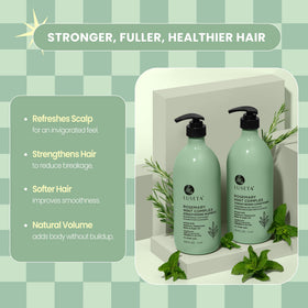L LUSETA Rosemary Mint Shampoo and Conditioner set side view