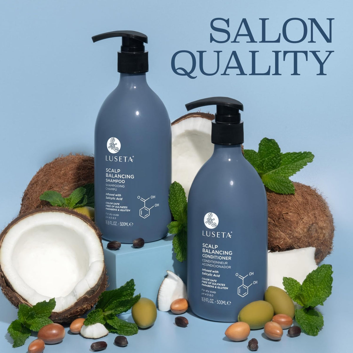 L LUSETA Salicylic Acid Shampoo texture close-up