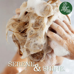 L LUSETA Shampoo and Conditioner Set on a bathroom shelf