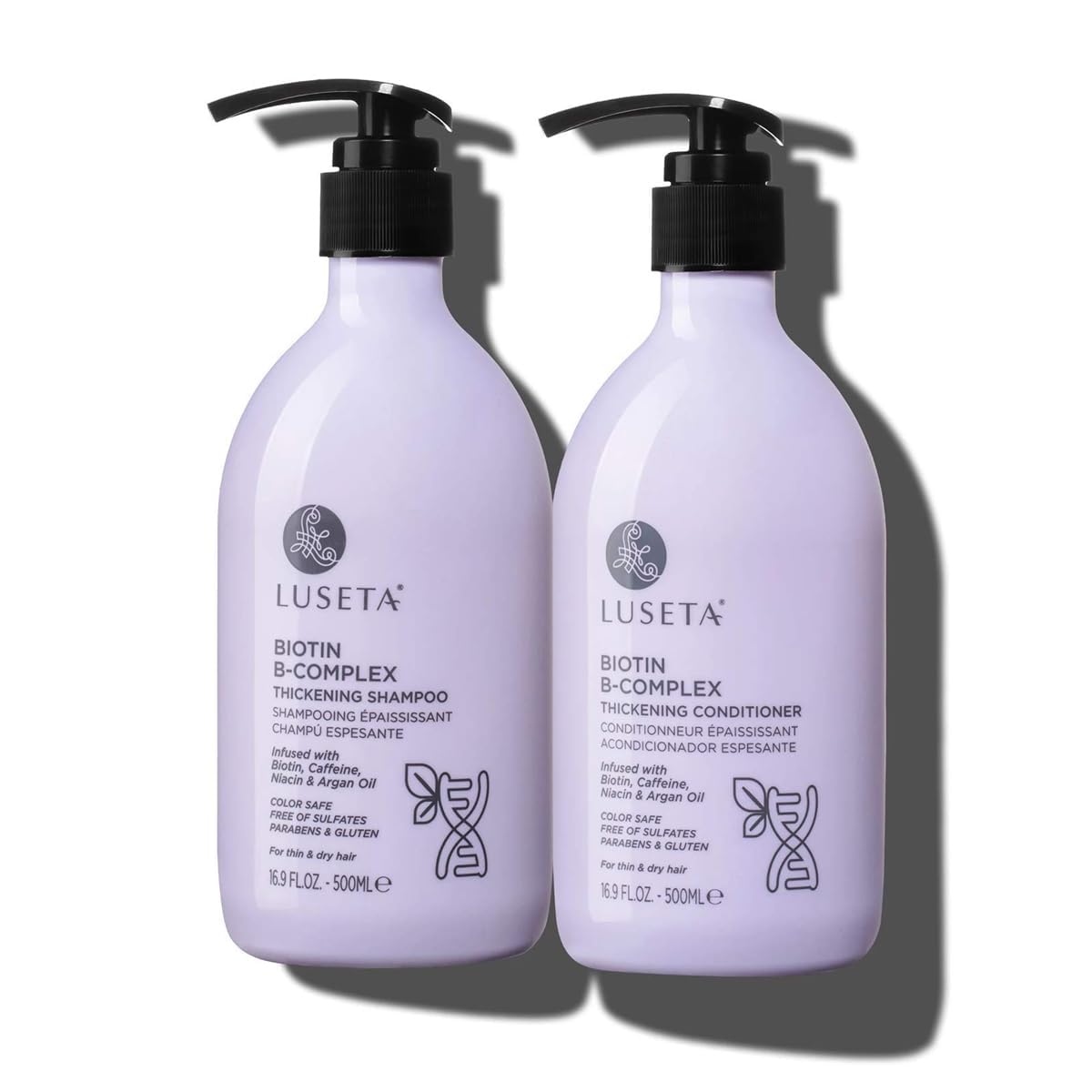 L LUSETA Thickening Shampoo and Conditioner Set 16.9oz front view