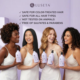 L LUSETA Thickening Shampoo and Conditioner Set with a towel