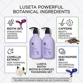 L LUSETA Thickening Shampoo and Conditioner Set with ingredients