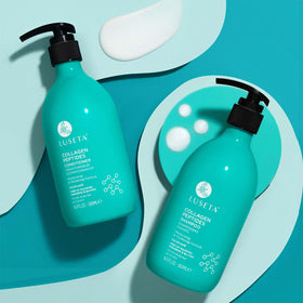 L LUSETA Thickening Shampoo and Conditioner Set with natural background
