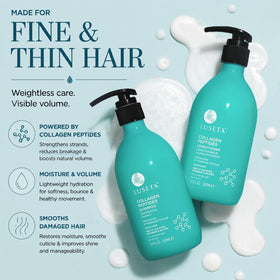 L LUSETA Thickening Shampoo lathering in hands