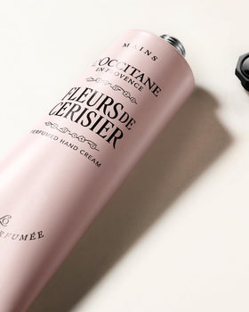 L'OCCITANE Cherry Blossom Hand Cream 2.6 oz texture close-up